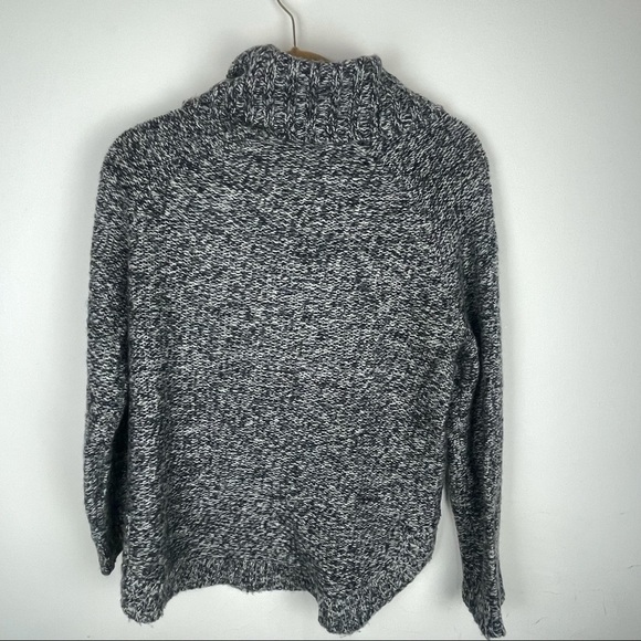 Verve Ami Black and White Cowl Neck Cable Knit Sweater Size M - Picture 7 of 8